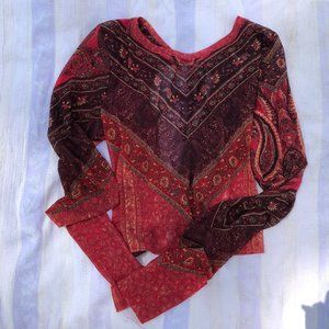 Free People Mesh Crop Top Backless Small NWOT